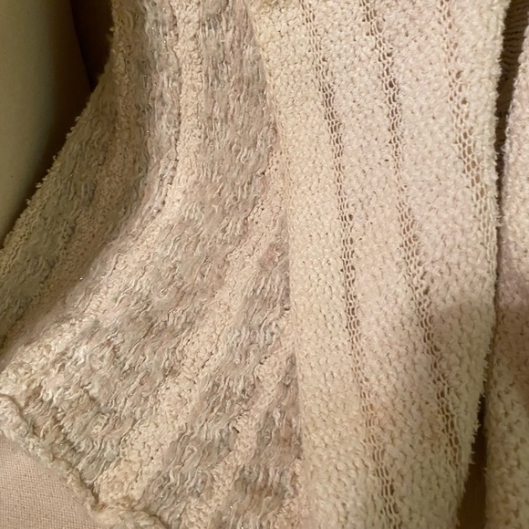 Anthropologie cream and blue braided cardigan sweater - Picture 10 of 13
